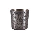 GenWare Black Floral Stainless Steel Serving Cup 8.5 x 8.5cm - Pack of 12