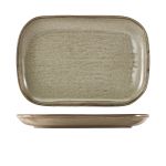 Terra Porcelain Grey Rectangular Plate 29 x 19.5cm - Pack of 6