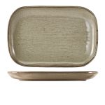Terra Porcelain Grey Rectangular Plate 34.5 x 23.5cm - Pack of 6