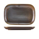 Terra Porcelain Rustic Copper Rectangular Plate 29 x 19.5cm - Pack of 6