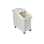 Polypropylene Mobile Ingredient Bin with Scoop 102 Litre