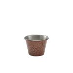 2.5oz Stainless Steel Ramekin Hammered Copper - Pack of 24