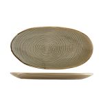 Terra Porcelain Grey Organic Platter 31cm - Pack of 6