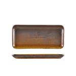 Terra Porcelain Rustic Copper Narrow Rectangular Platter 27 x 12.5cm - Pack of 6