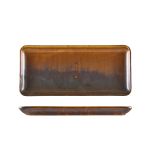 Terra Porcelain Rustic Copper Narrow Rectangular Platter 31 x 14cm - Pack of 6