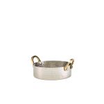 Mini Hammered Stainless Steel Casserole Dish 12 x 3.5cm - Pack of 12