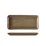 Terra Porcelain Grey Narrow Rectangular Platter 27 x 12.5cm - Pack of 6