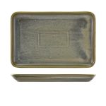 Terra Porcelain Matt Grey Rectangular Platter 30 x 20cm - Pack of 3