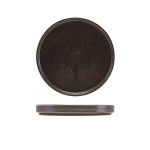 Terra Porcelain Black Low Presentation Plate 18cm - Pack of 6