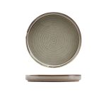 Terra Porcelain Grey Low Presentation Plate 18cm - Pack of 6