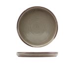 Terra Porcelain Grey Low Presentation Plate 21cm - Pack of 6
