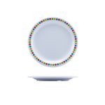 GenWare Melamine Coloured Circles Plate 16cm/ 6.25" - Pack of 12