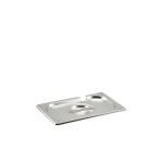 St/St Gastronorm Pan Notched Lid 1/4