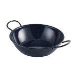 Black Enamel Dish 26cm - Pack of 6