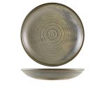 Terra Porcelain Matt Grey Deep Coupe Plate 28cm - Pack of 3