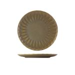 Terra Porcelain Matt Grey Scalloped Coupe Plate 23.4cm - Pack of 6