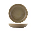 Terra Porcelain Matt Grey Scalloped Coupe Bowl 22.8cm - Pack of 6