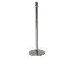 Genware Stainless Steel Barrier Post - Pack of 2