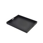 Solid Black Butlers Tray 49 x 38.5 x 4.5cm