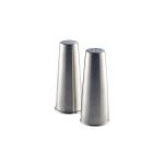 Genware Stainless Steel Conical Salt & Pepper Set - Pack of 12