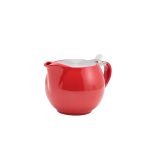 GenWare Porcelain Red Teapot with St/ St Lid & Infuser 50cl/ 17.6oz - Pack of 6