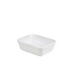 Genware Porcelain Rectangular Pie Dish 15.5x11.5cm/ 6 x 4.5" - Pack of 12