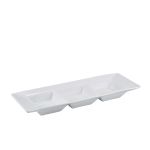 GenWare Porcelain Triple Dish 25.4 x 9cm/ 10 x 3.5