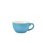 Genware Porcelain Blue Bowl Shaped Cup 25cl/ 8.75oz - Pack of 6