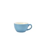 Genware Porcelain Blue Bowl Shaped Cup 17.5cl/ 6oz - Pack of 6
