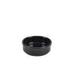 Genware Porcelain Black Round Dish 10cm/ 4