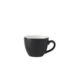 Genware Porcelain Black Bowl Shaped Cup 9cl/ 3oz - Pack of 6