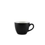 Genware Porcelain Matt Black Bowl Shaped Cup 9cl/ 3oz - Pack of 6