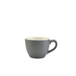 Genware Porcelain Matt Grey Bowl Shaped Cup 9cl/ 3oz - Pack of 6