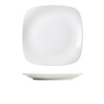 Genware Porcelain Rounded Square Plate 27cm/ 10.5