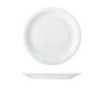 Genware Porcelain Narrow Rim Plate 26cm/ 10.25