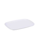 Genware Porcelain Ellipse Rectangular Plate 22.8 x 16.6cm/ 9 x 6.5" - Pack of 6