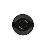 Genware Porcelain Black Saucer 16cm/ 6.25