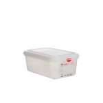 GN Storage Container 1/4 100mm Deep 2.8L - Pack of 6
