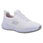 Skechers Womens Slip Resistant Squad Trainer White