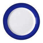 Olympia Kristallon Gala Melamine Plates Blue Rim 240mm (6 pack)