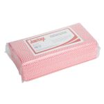 Jantex Washroom Cleaning Cloth Red (50 Pack)