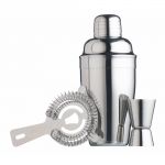 Bar Craft Stainless Steel 3 Piece Cocktail Set