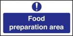 Food Preparation Area Sign