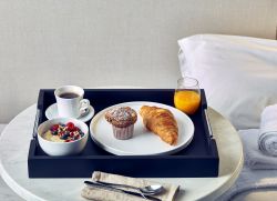 GenWare Solid Black Butlers Tray with Metal Handles 50 x 39.5cm