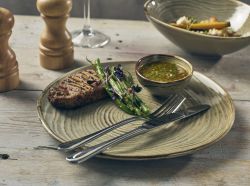 Terra Porcelain Grey Organic Plate 25cm - Pack of 6