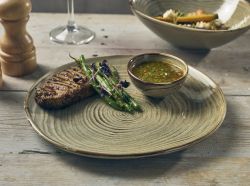 Terra Porcelain Grey Organic Plate 25cm - Pack of 6