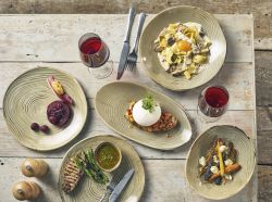 Terra Porcelain Grey Organic Plate 28.5cm - Pack of 6