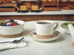 GenWare Kava White Stoneware Coffee Cup 28.5cl/ 10oz - Pack of 6