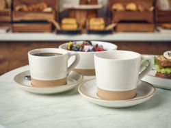 GenWare Kava White Stoneware Saucer 16cm - Pack of 6
