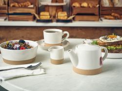 GenWare Kava White Stoneware Jug 9cl/ 3.2oz - Pack of 12
